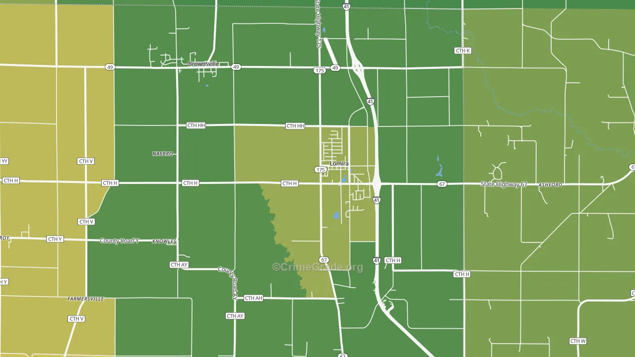 53048, WI Map of Theft Rates