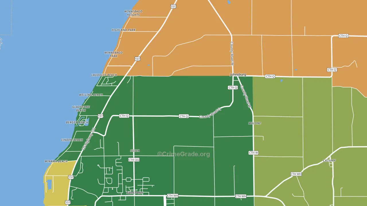53049, WI Map of Theft Rates