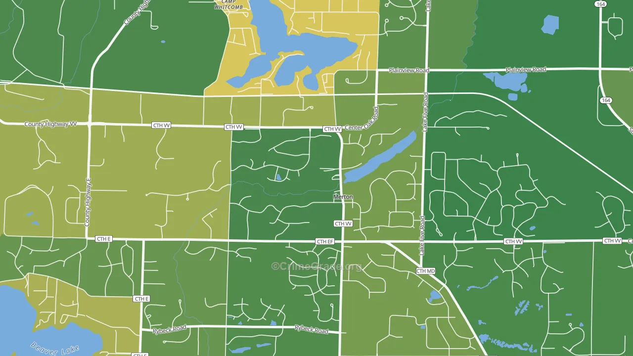 53056, WI Map of Theft Rates
