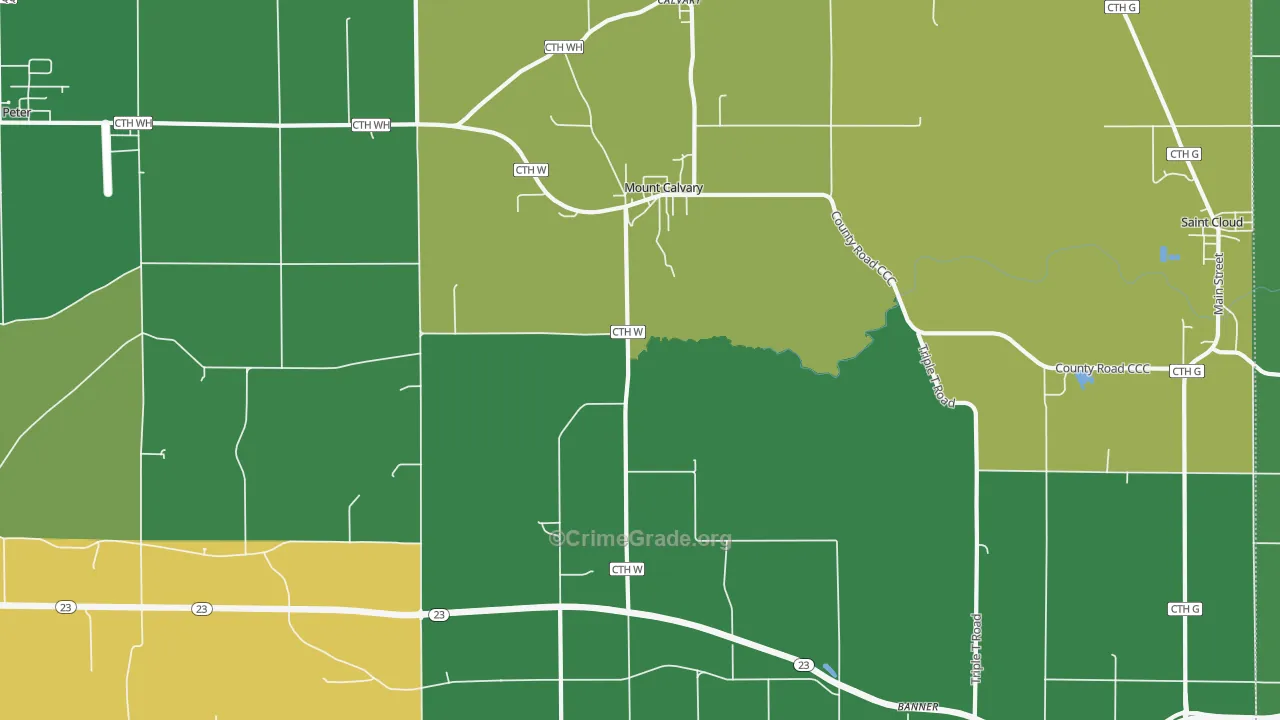 53057, WI Map of Theft Rates