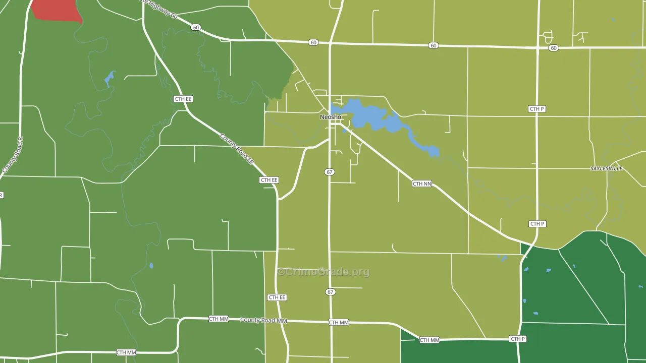 53059, WI Map of Theft Rates