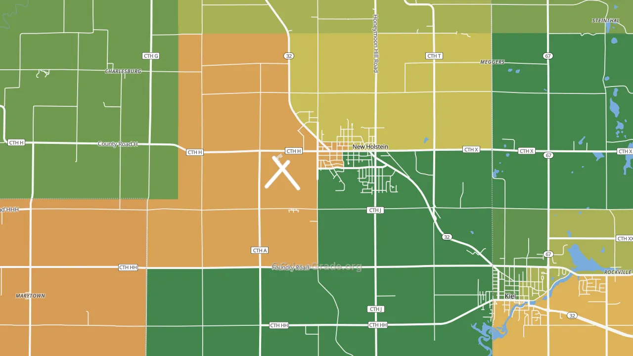 53061, WI Map of Theft Rates