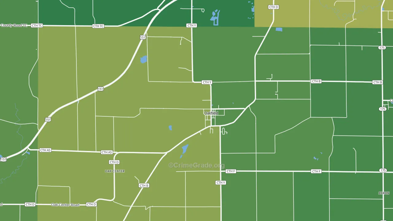 53065, WI Map of Theft Rates