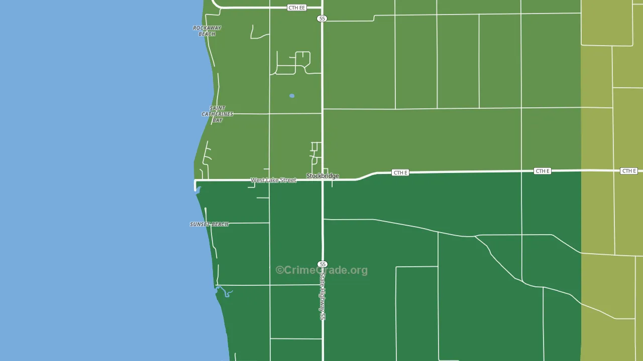 53088, WI Map of Theft Rates