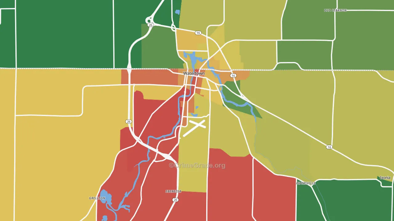 53094, WI Map of Theft Rates