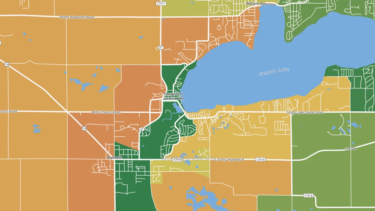 53125, WI Map of Theft Rates