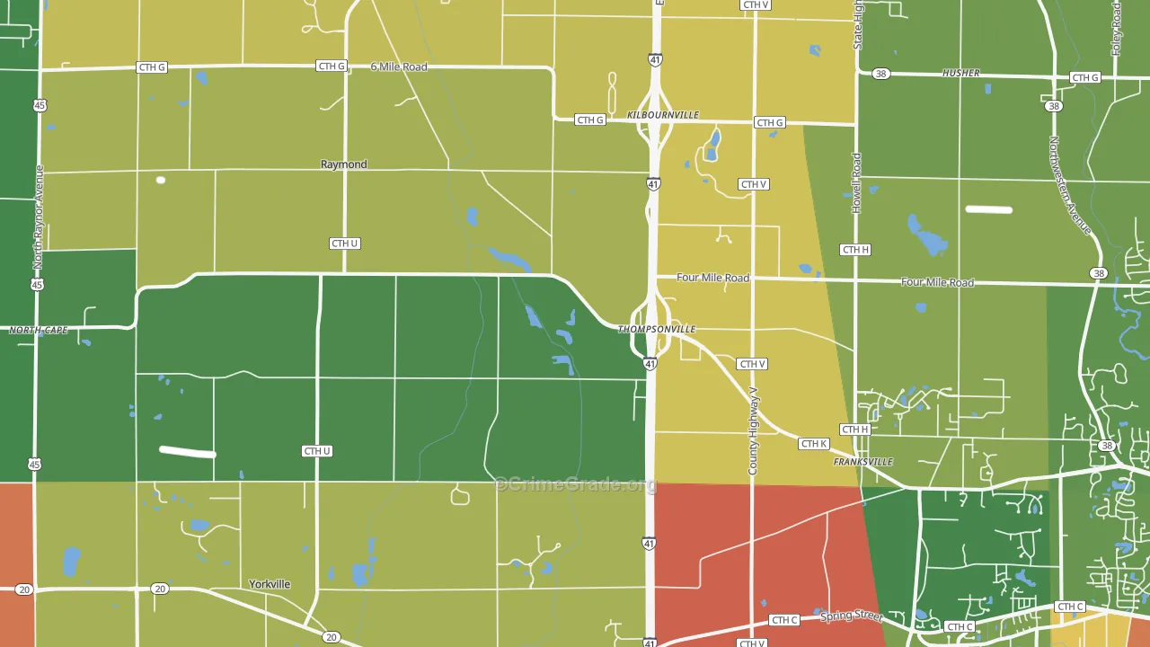 53126, WI Map of Theft Rates