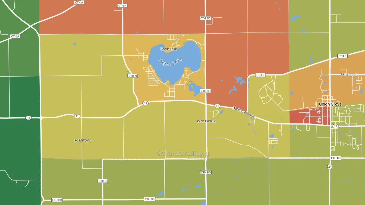 53139, WI Map of Theft Rates
