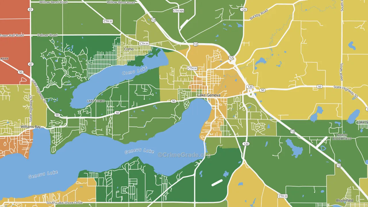 53147, WI Map of Theft Rates
