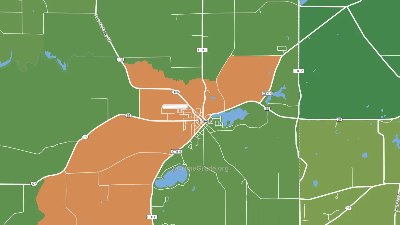 53156, WI Map of Theft Rates