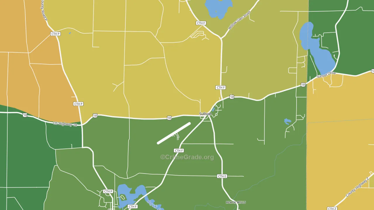 53178, WI Map of Theft Rates