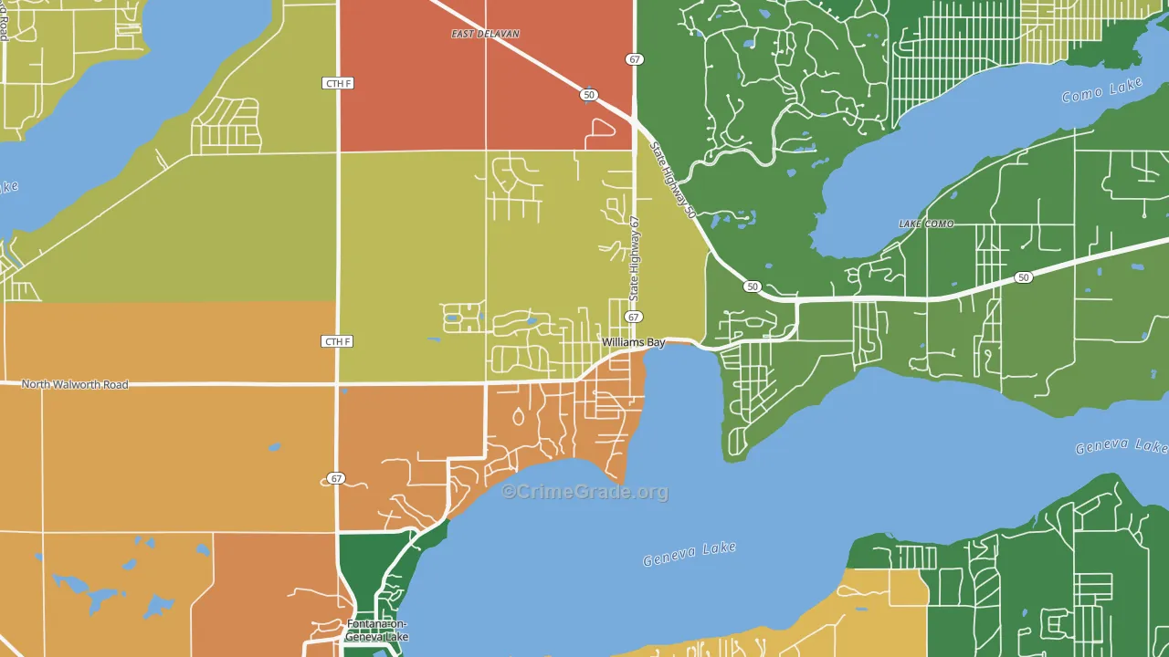 53191, WI Map of Theft Rates
