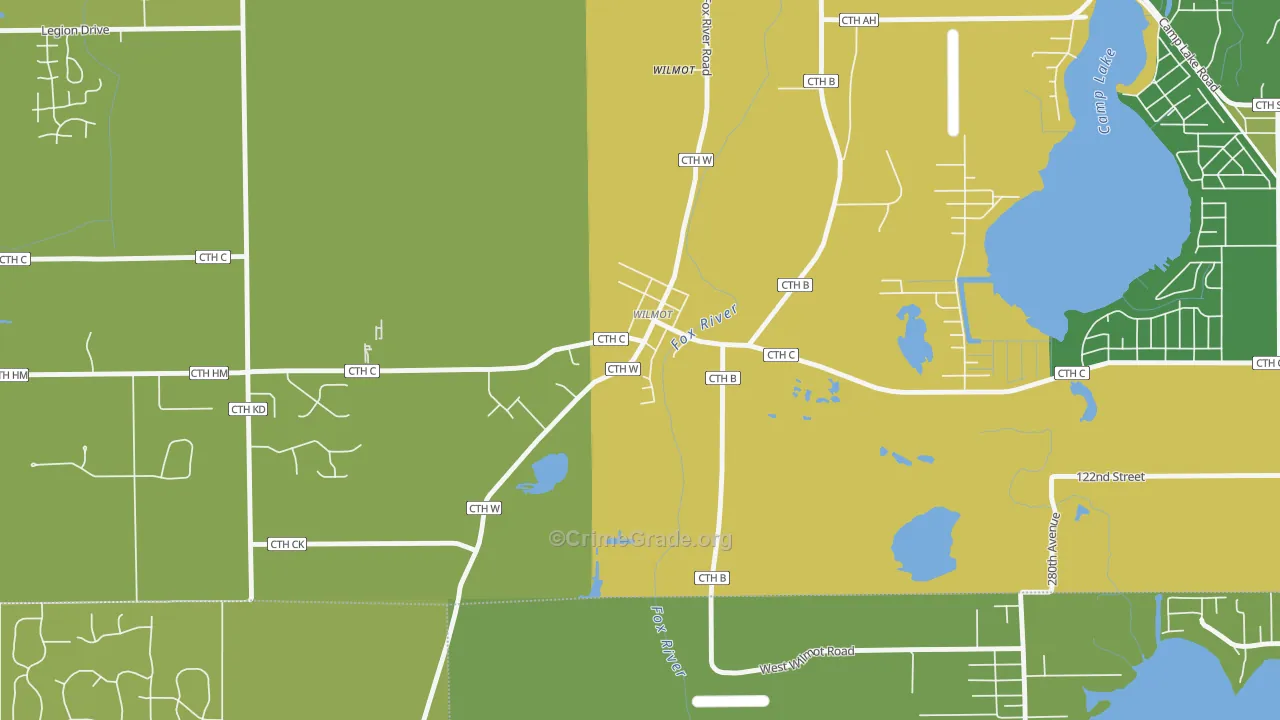 53192, WI Map of Theft Rates
