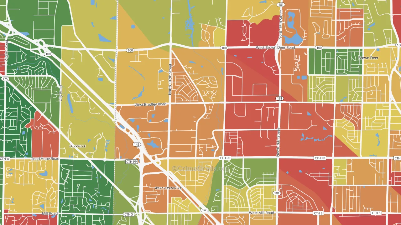 53224, WI Map of Theft Rates