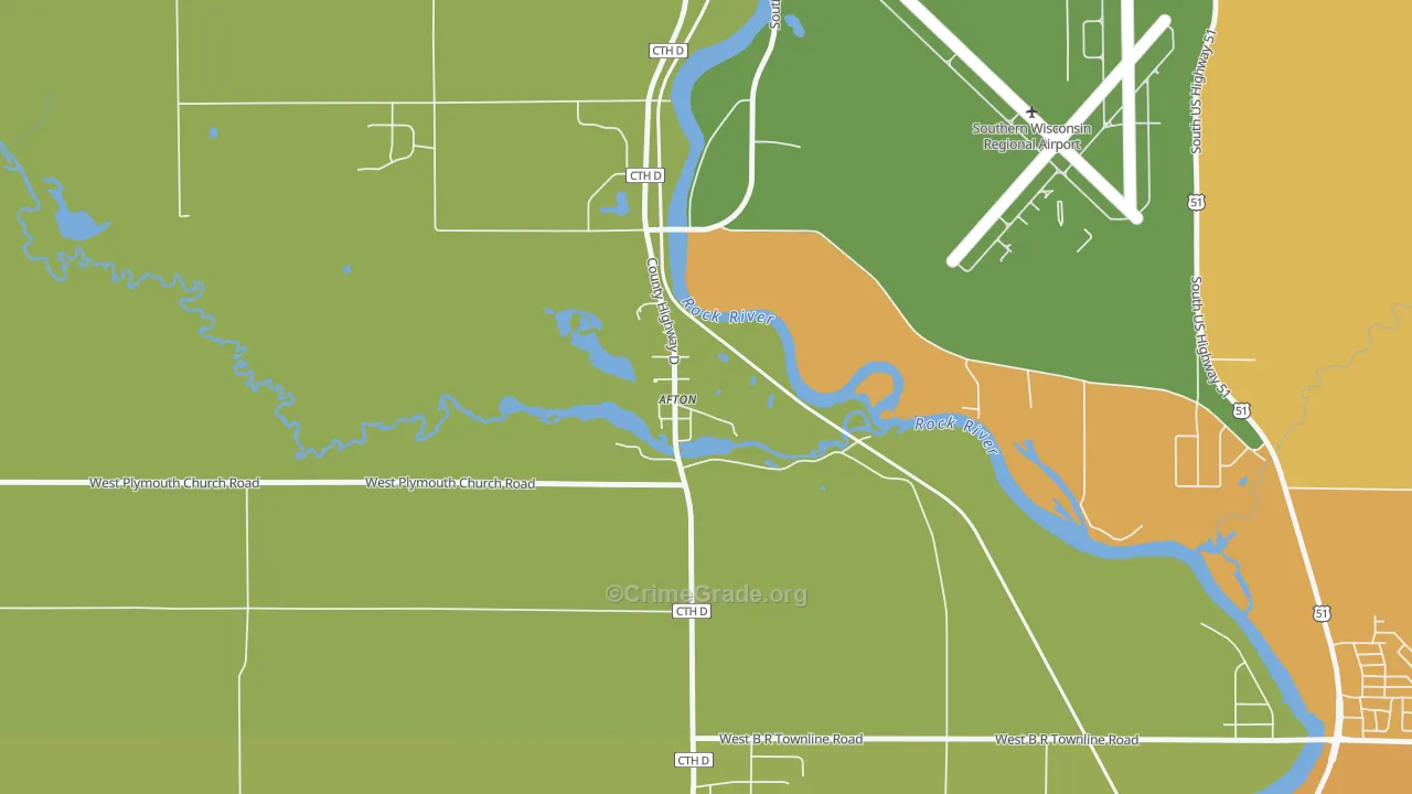 53501, WI Map of Theft Rates