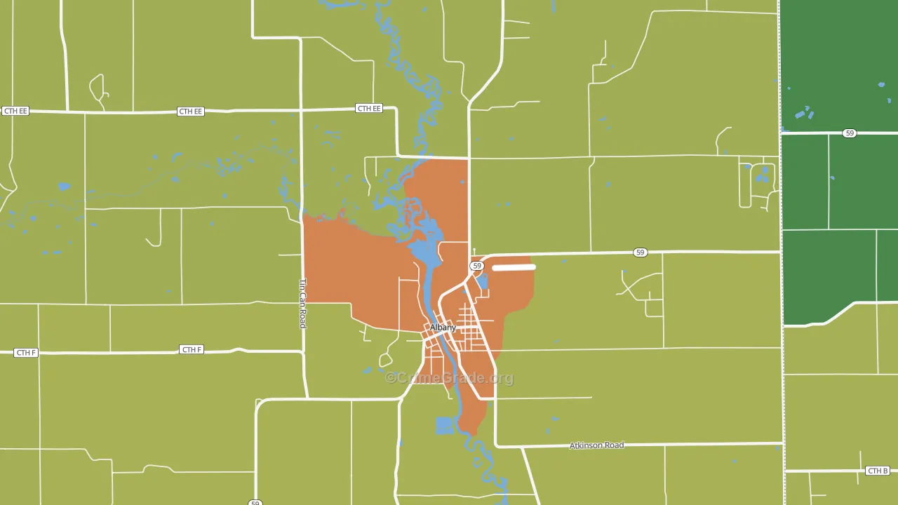 53502, WI Map of Theft Rates