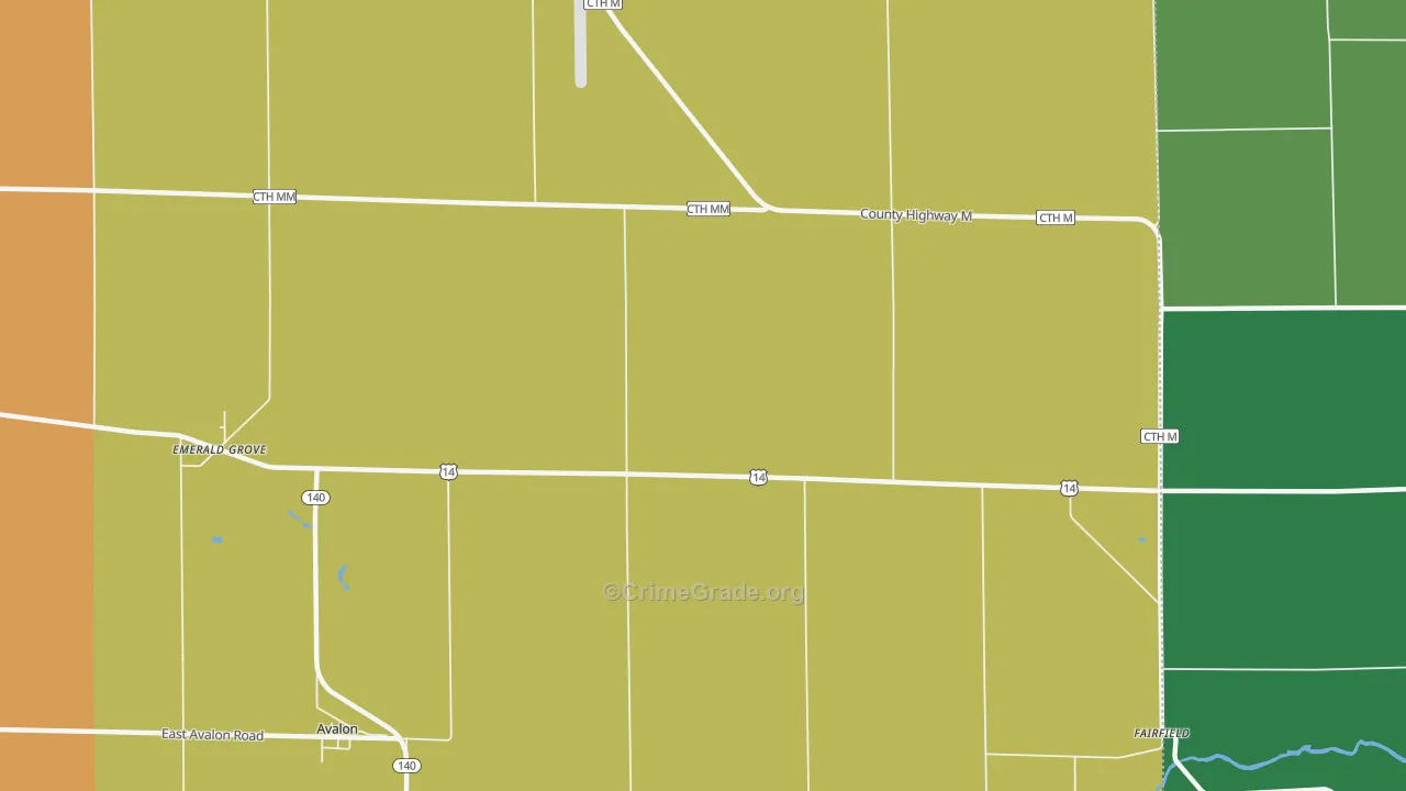 53505, WI Map of Theft Rates