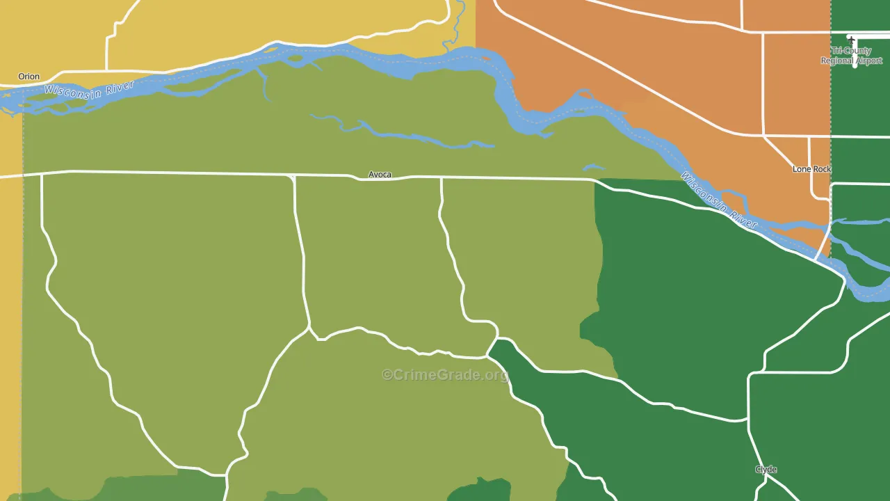 53506, WI Map of Theft Rates