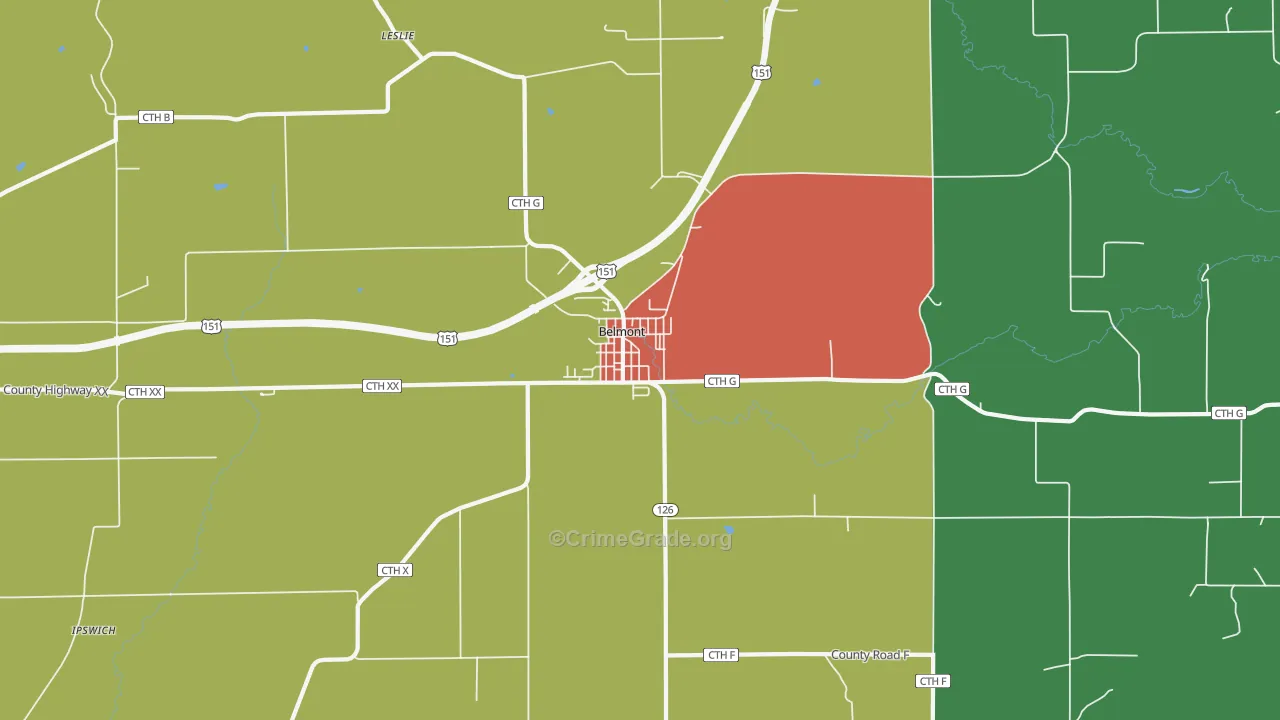 53510, WI Map of Theft Rates