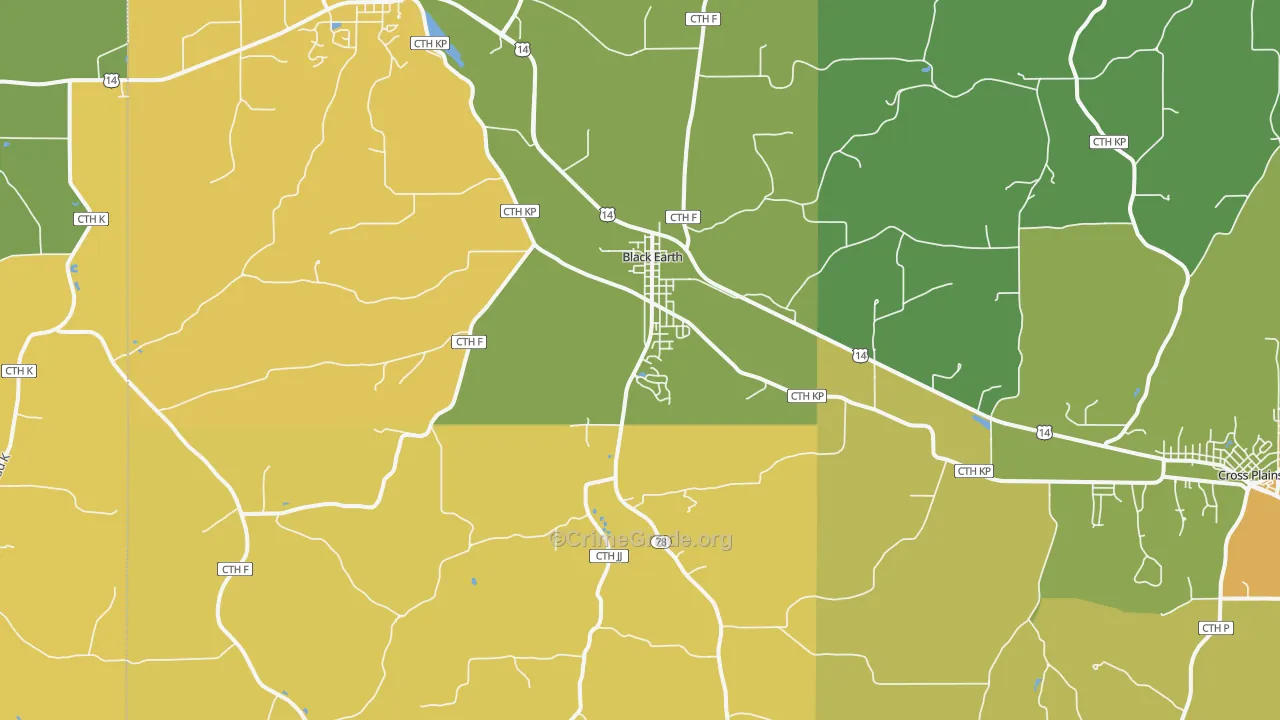 53515, WI Map of Theft Rates