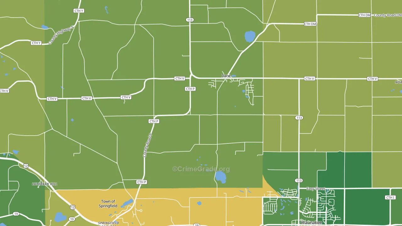 53529, WI Map of Theft Rates