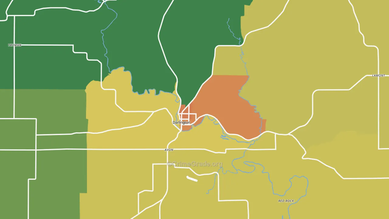 53530, WI Map of Theft Rates