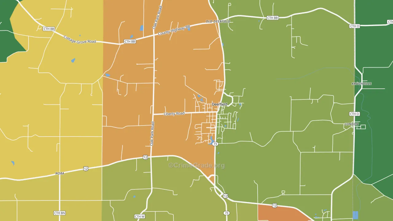 53531, WI Map of Theft Rates