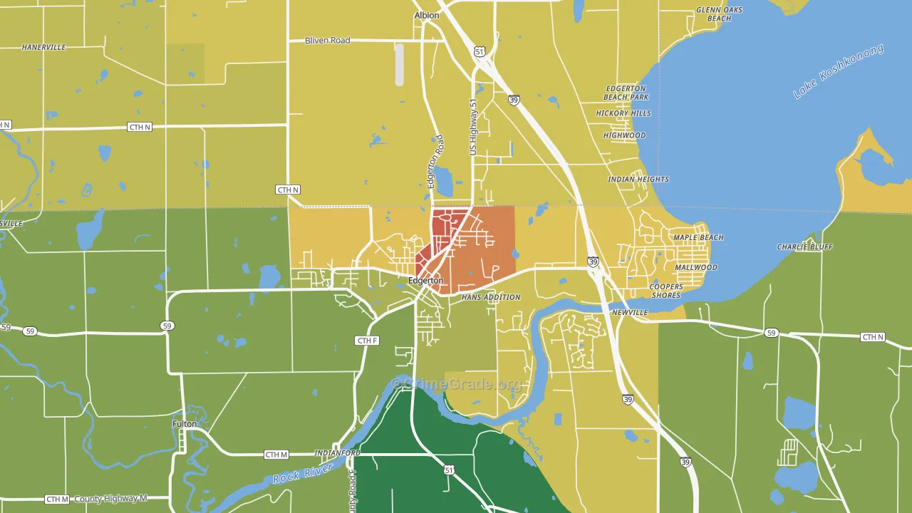 53534, WI Map of Theft Rates