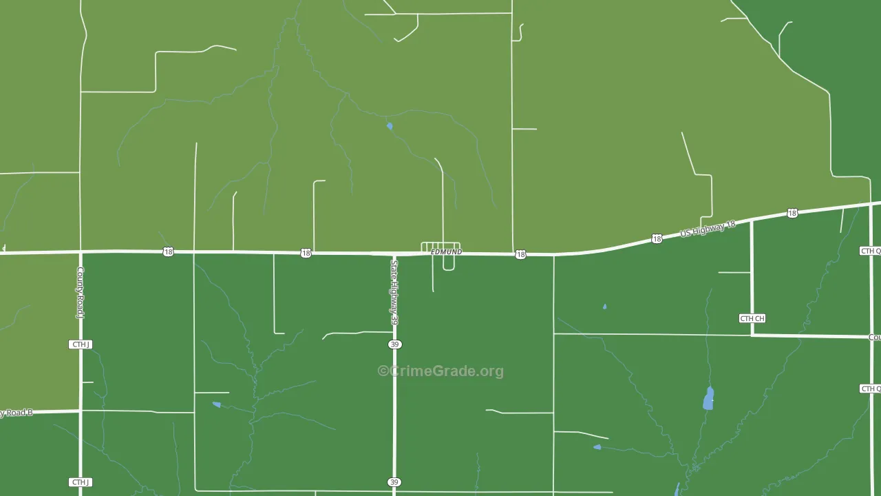 53535, WI Map of Theft Rates