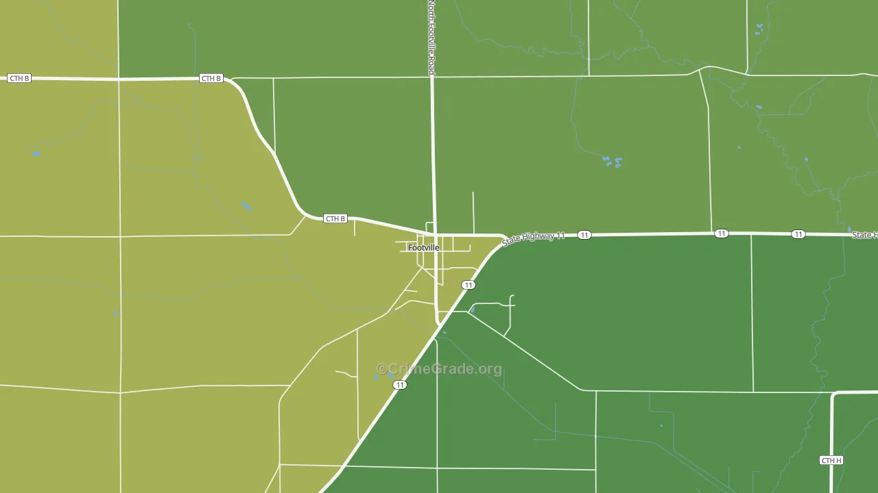 53537, WI Map of Theft Rates