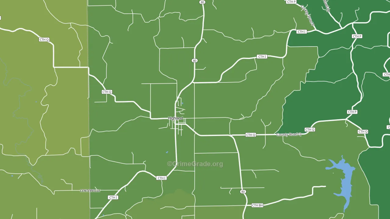 53543, WI Map of Theft Rates