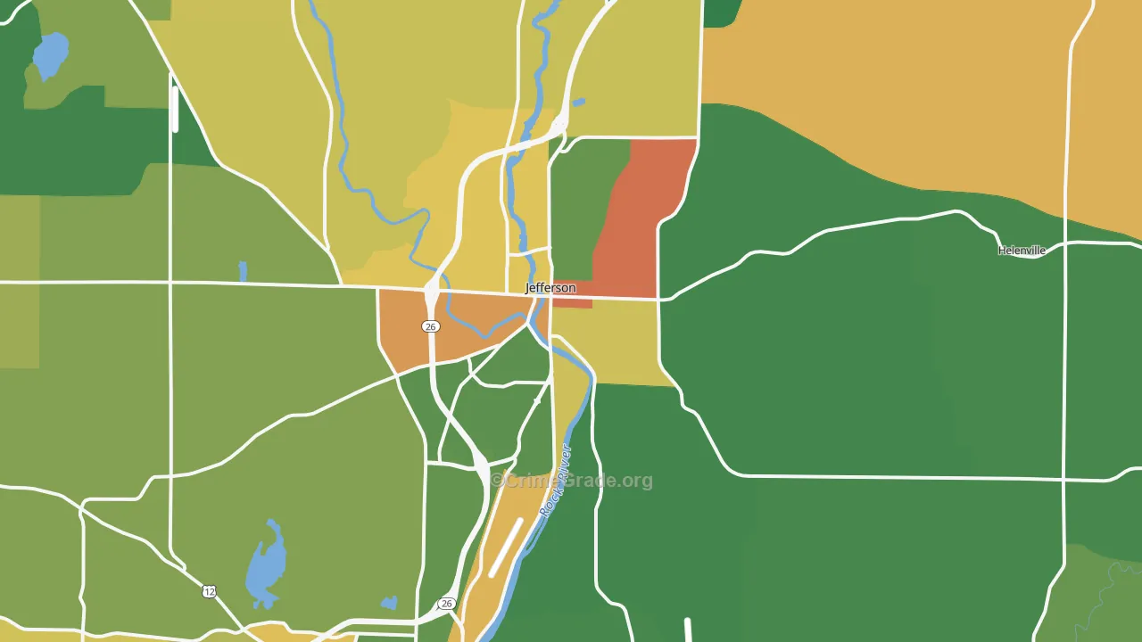 53549, WI Map of Theft Rates