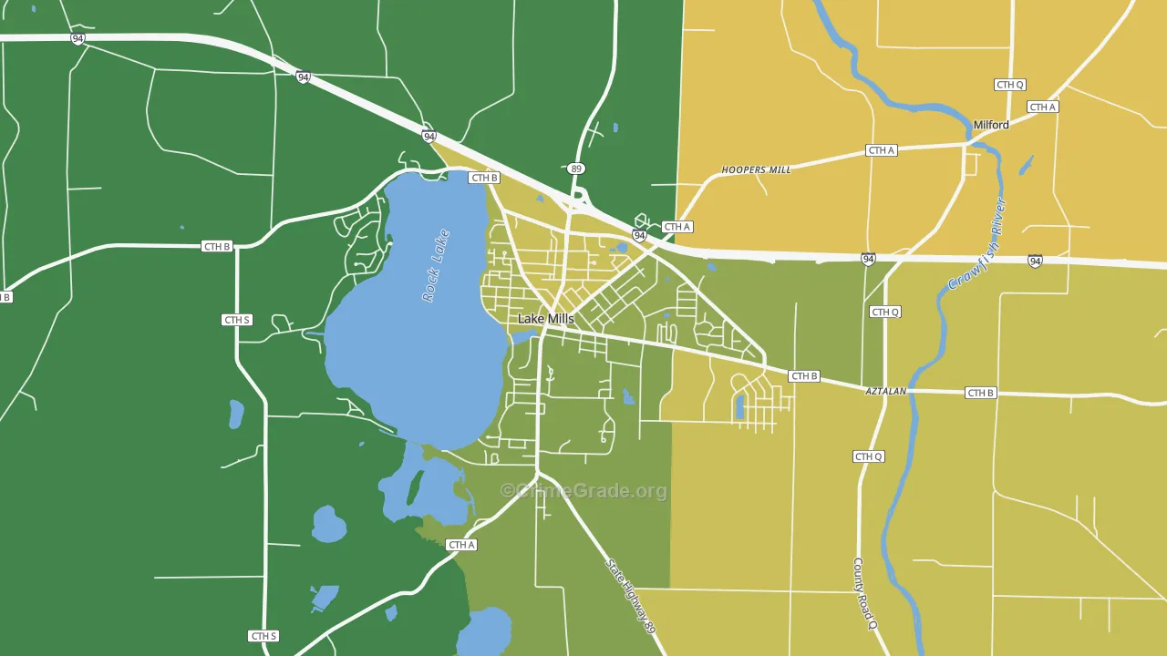 53551, WI Map of Theft Rates