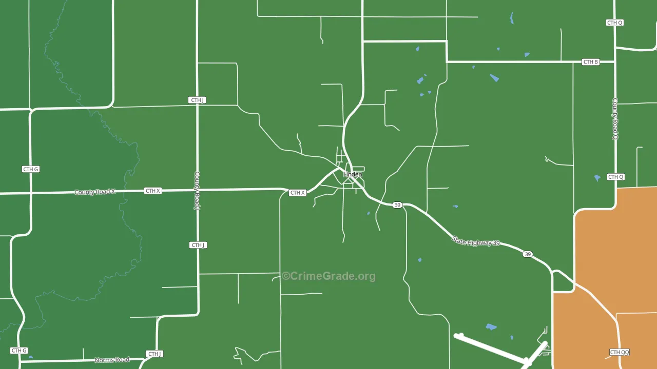 53553, WI Map of Theft Rates