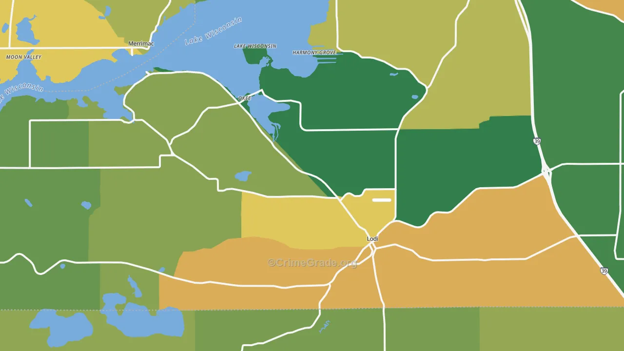 53555, WI Map of Theft Rates