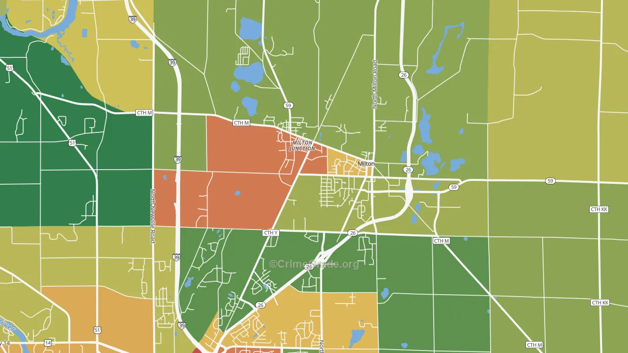 53563, WI Map of Theft Rates