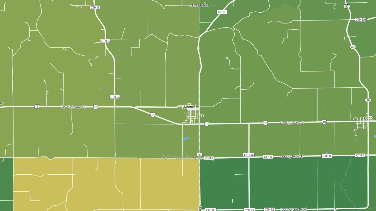 53569, WI Map of Theft Rates