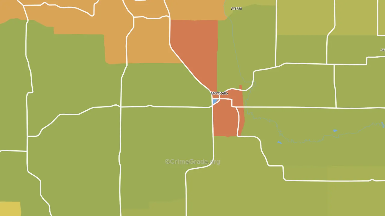 53570, WI Map of Theft Rates