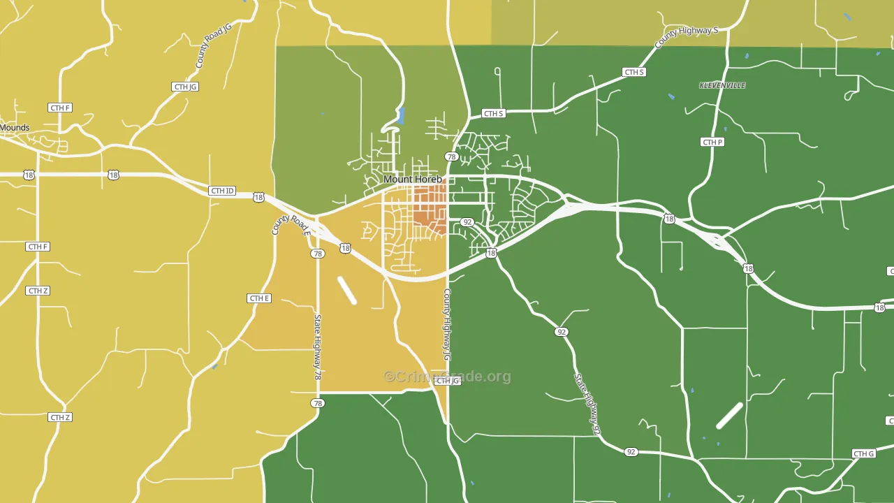 53572, WI Map of Theft Rates