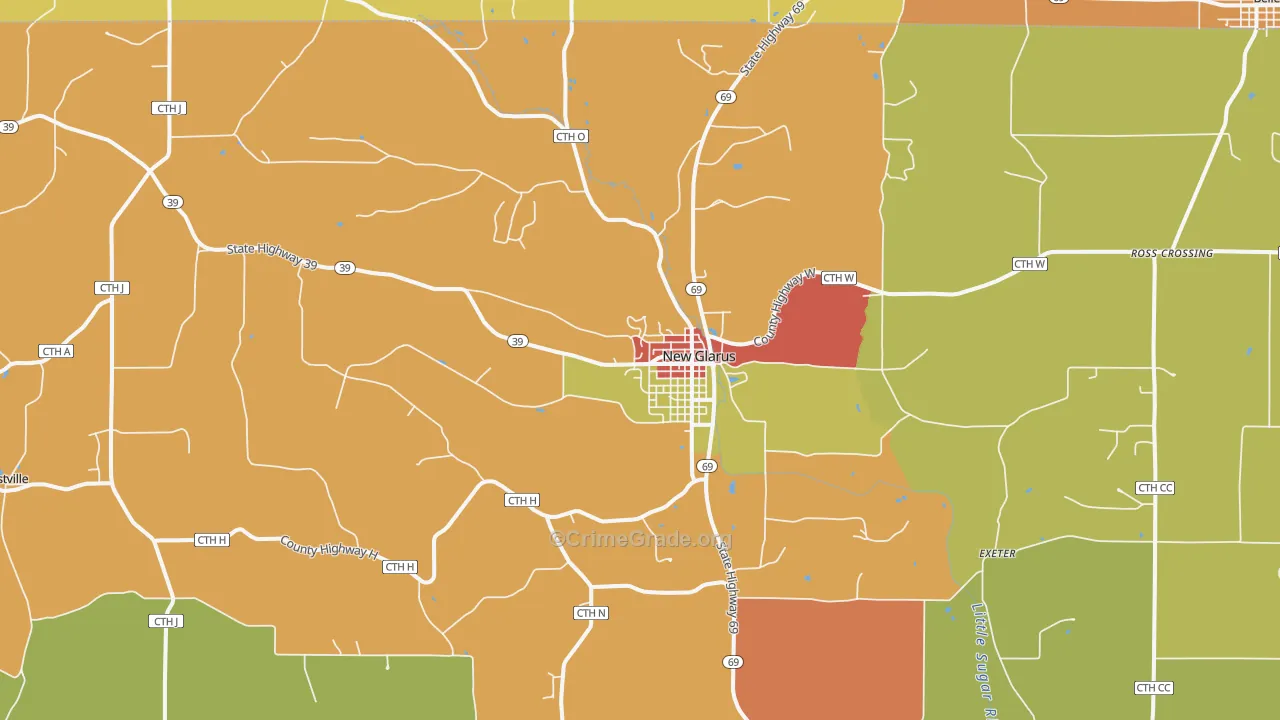 53574, WI Map of Theft Rates