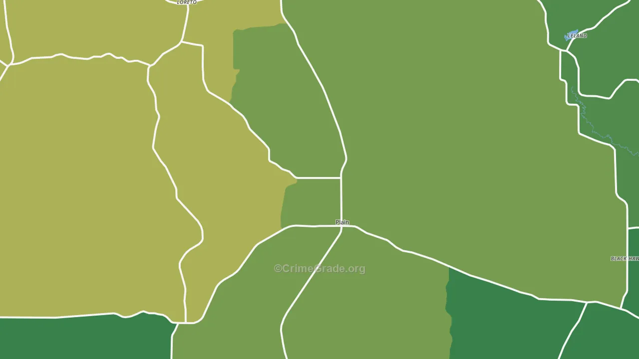 53577, WI Map of Theft Rates