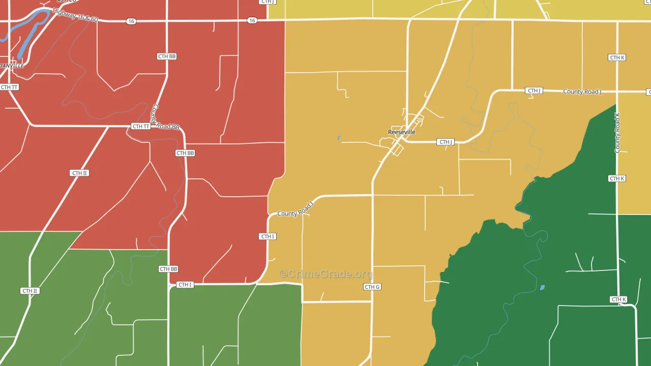 53579, WI Map of Theft Rates