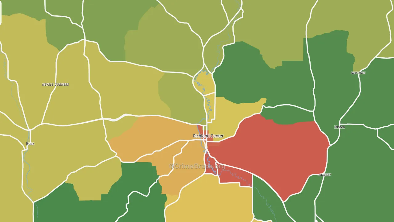 53581, WI Map of Theft Rates