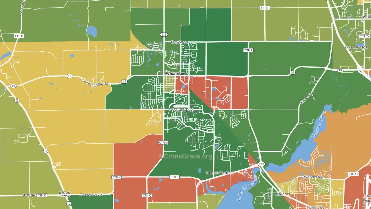 53597, WI Map of Theft Rates