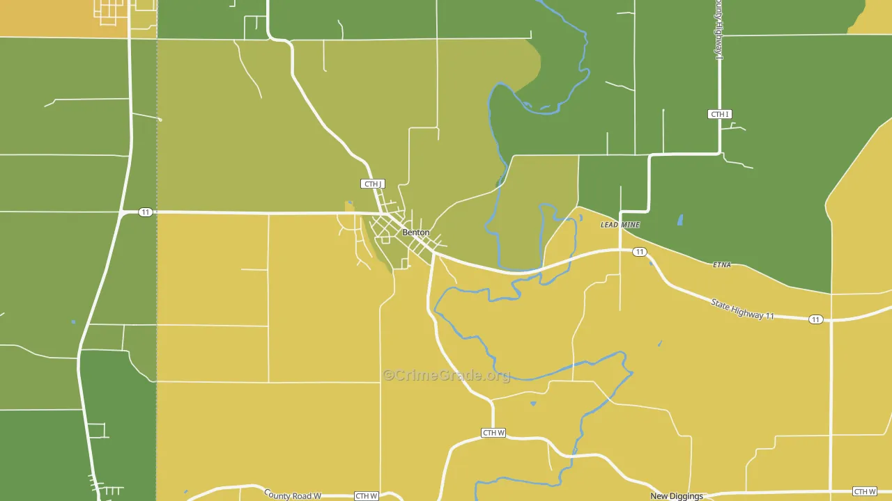 53803, WI Map of Theft Rates