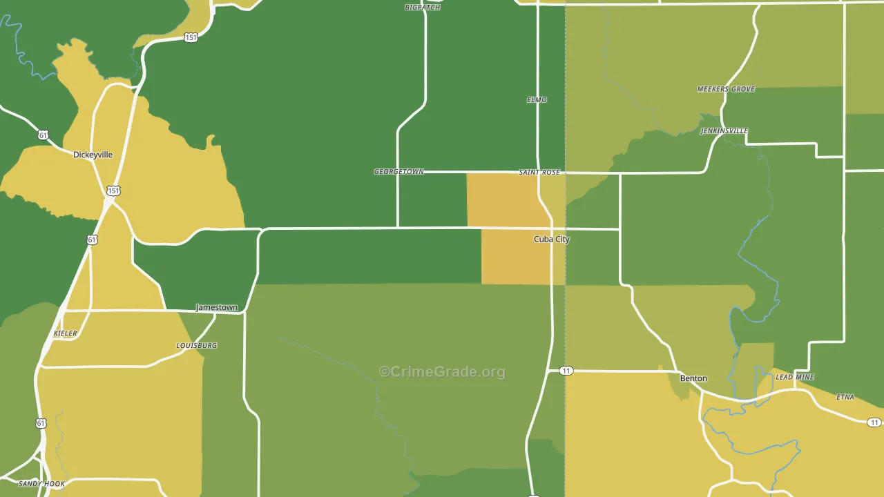 53807, WI Map of Theft Rates