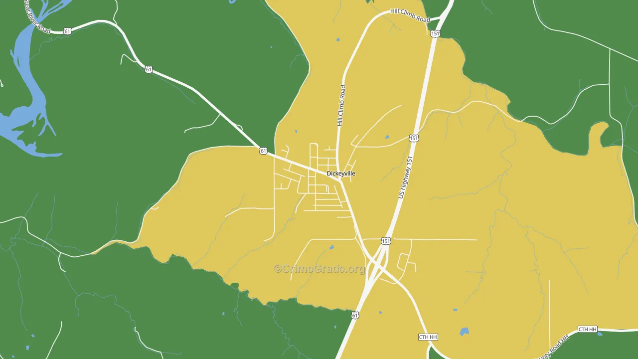 53808, WI Map of Theft Rates