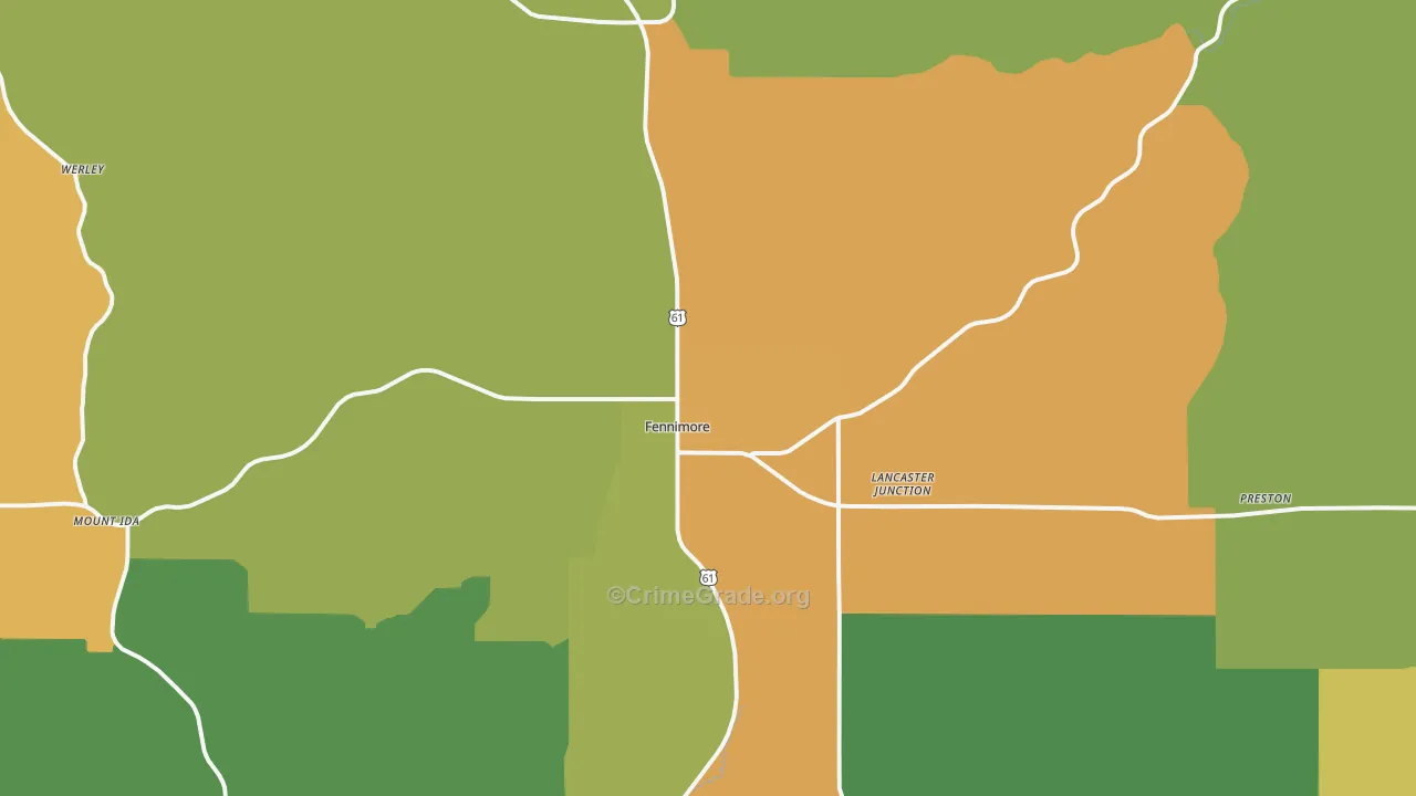 53809, WI Map of Theft Rates