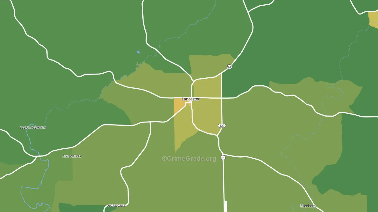 53813, WI Map of Theft Rates