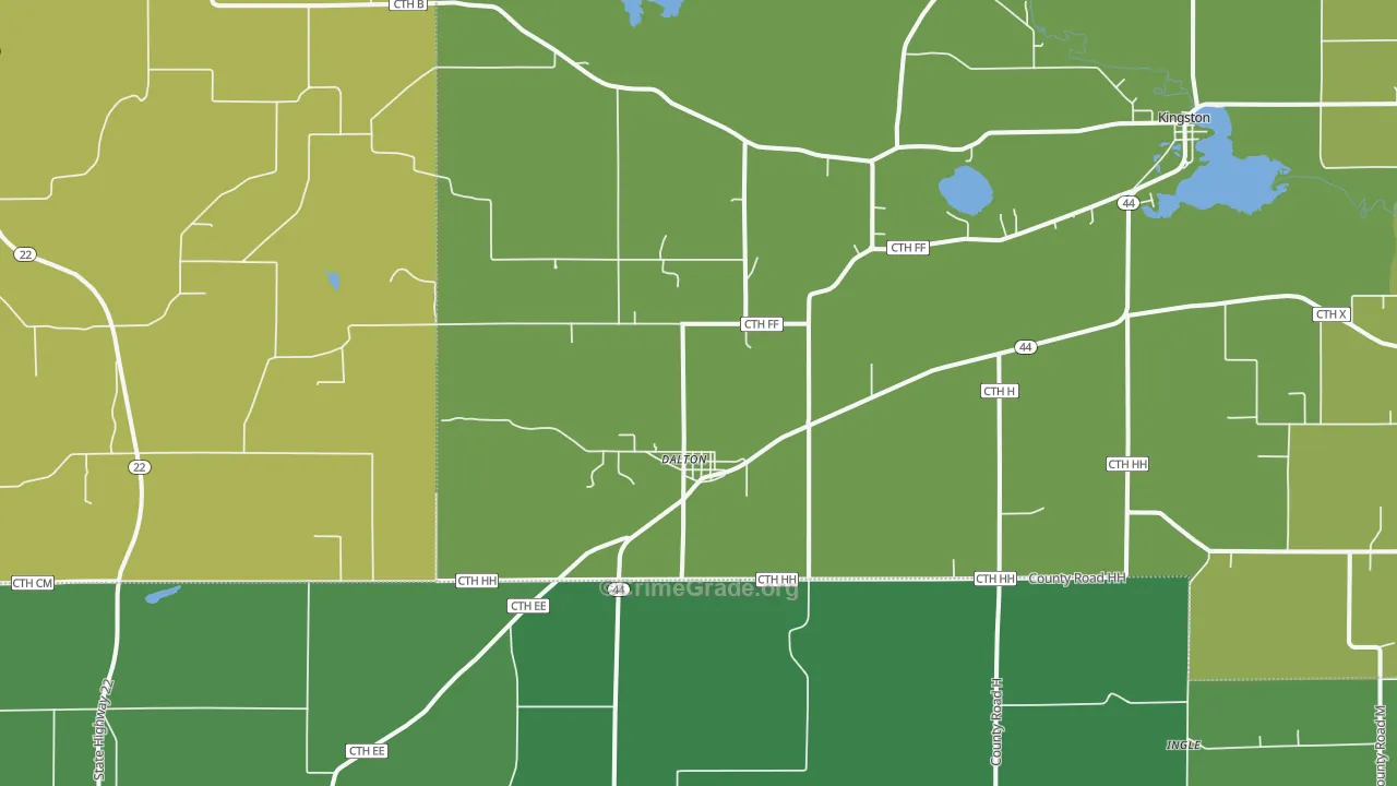 53926, WI Map of Theft Rates